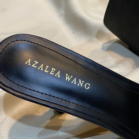 Azelea Wang Black Open Square Toe Sofi Herls - Picture 6 of 9